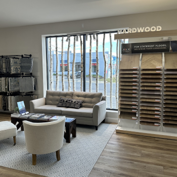 Annapolis Carpet & Flooring showroom carpet samples and hardwood samples in Annapolis, MD